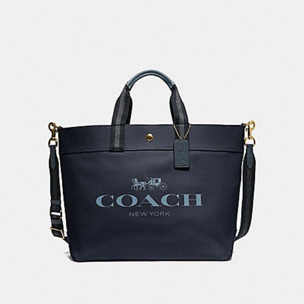 Coach Extra Large Tote with Coach Print Midnight